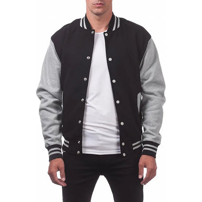 RNSHANGER New Black White Solid Color Jacket Loose Oversized Clothes Casual Men Baseball Clothes Personality Street Warm Coat