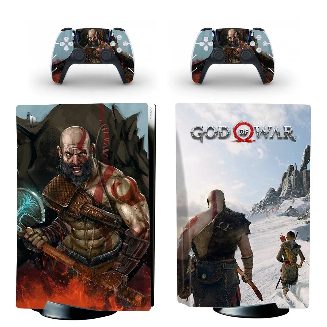 God of War PS5 Disc Edition Skin Sticker Decal Cover for Console & Controller PS5 Disk Skin Sticker Vinyl