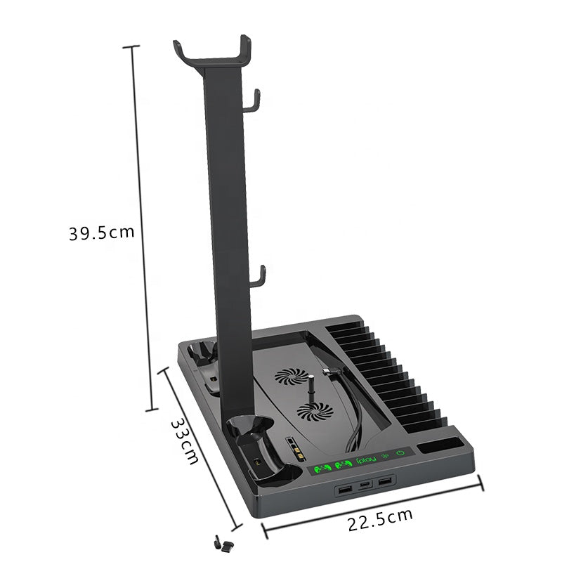 Multi-Function PS5 Console Cooling Fan With Charger Station for PS5/Digital Edition