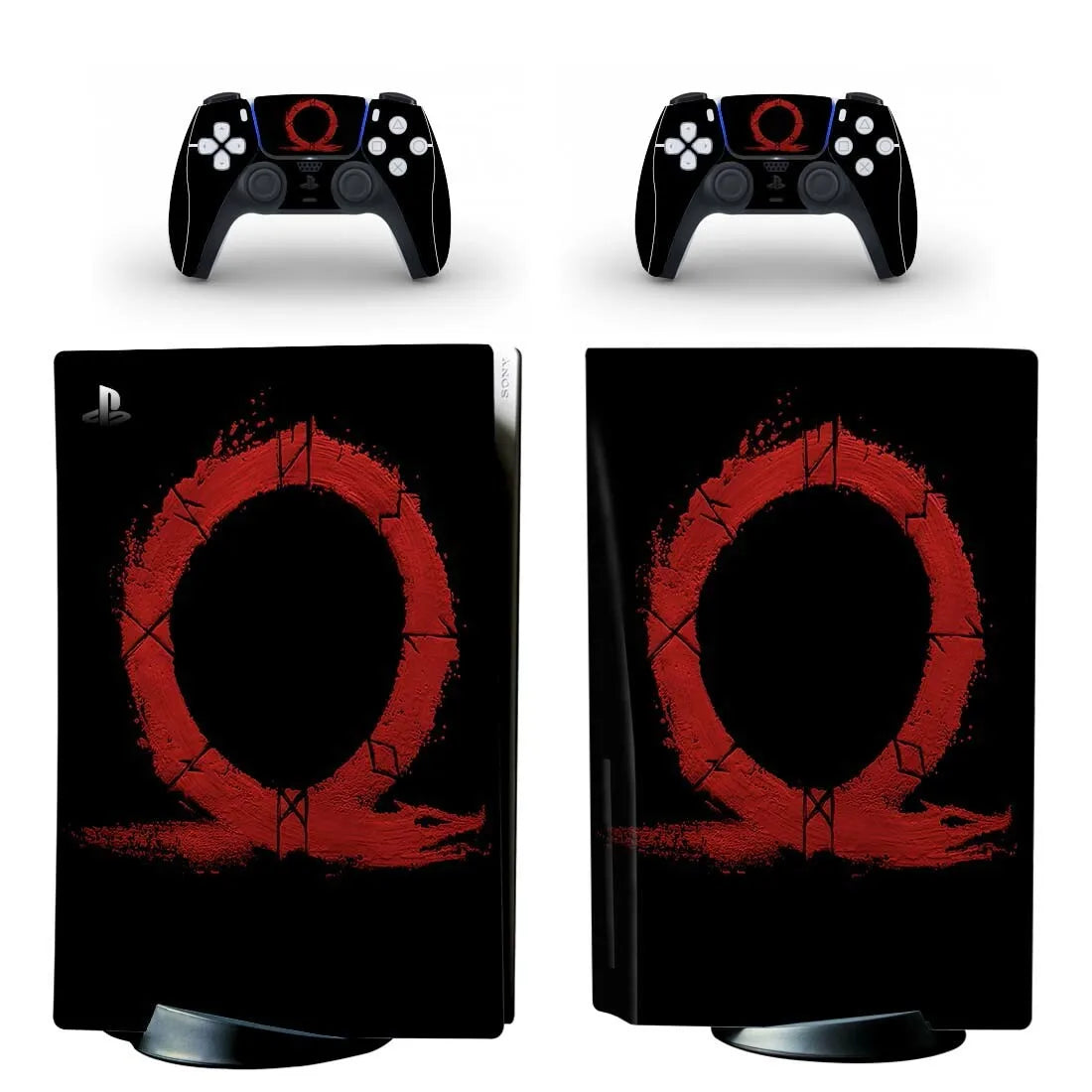 God of War PS5 Disc Edition Skin Sticker Decal Cover for Console & Controller PS5 Disk Skin Sticker Vinyl