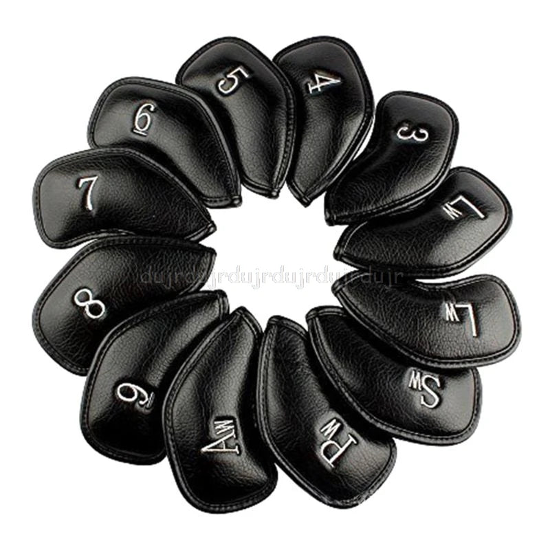 9/10/12Pcs Portable PU Golf Club Iron Head