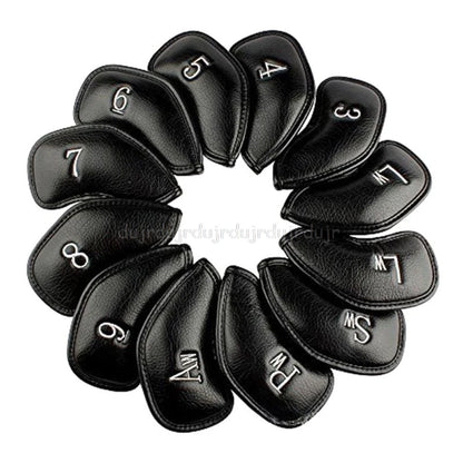 9/10/12Pcs Portable PU Golf Club Iron Head