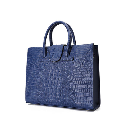 Two Sizes Scale Embossed Pattern Handbags Ladies New Trend Elegant Bags Shoulder Real Leather Handbag Fashion Womens Handbag
