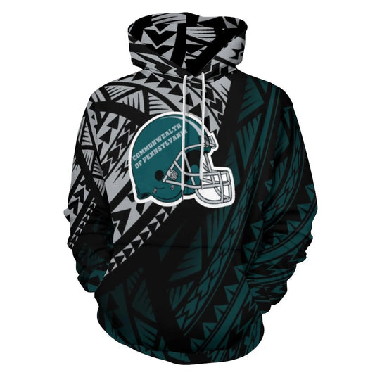 Polynesian Samoan Tribal Design American Football Team Pod Fashion Unique Casual Hoodie