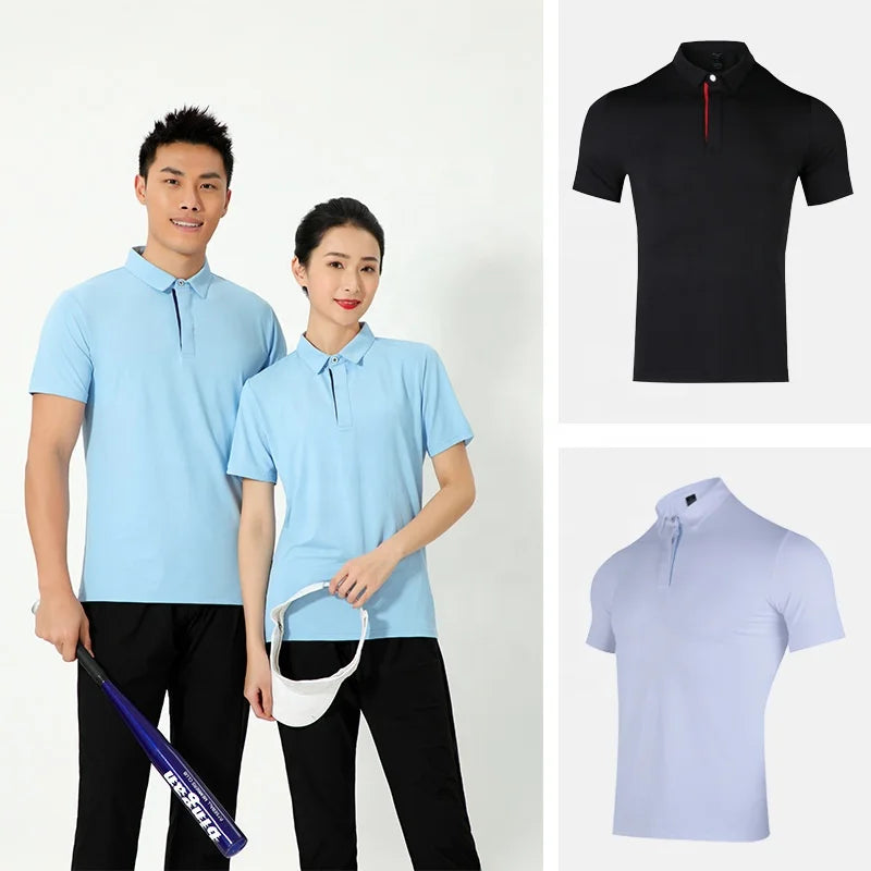 Custom Contrast Colors Tennis Team Wear Polyester Quick Dry Golf Clothing Tennis Polo Shirt, Tennis T Shirt for Men and Women