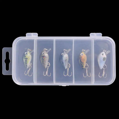 5pcs/Box 100mm Floating Popper Fishing Lure Set Artificial Hard Bait Lures Soft Rotating Tail Fishing Tackle Box