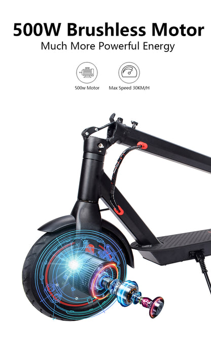 US Warehouse  Long Range Electric Scooters Off Road Escooter Big Wheel Fast Speed Electro E Scooter Electrico 500W