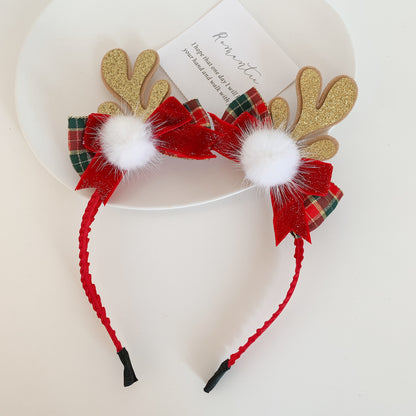 Christmas Antler Headband 2022 New Popular Lovely Antler Children's Holiday Birthday Party Hair Accessories Wholesale