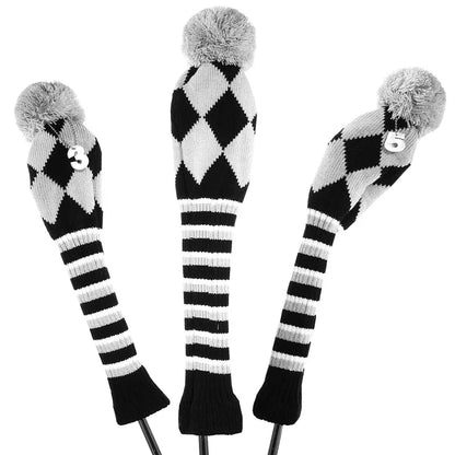 Golf 3pcs/Set Knitted Pom Sock Covers 1-3-5