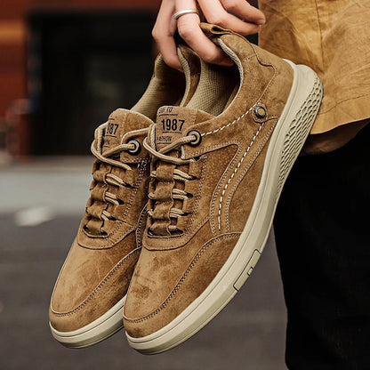 Men's Casual Shoes Outdoor Men's Shoes New Handmade Large Size Stitching All-Match Business Leather Shoes Men