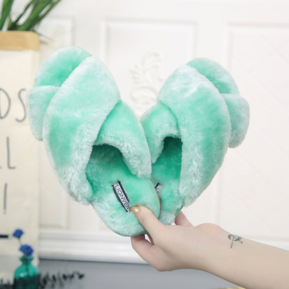 2021 New Winter Indoor Children Kids Ladies Home Soft Shoes Fashion Fur Slippers for Women