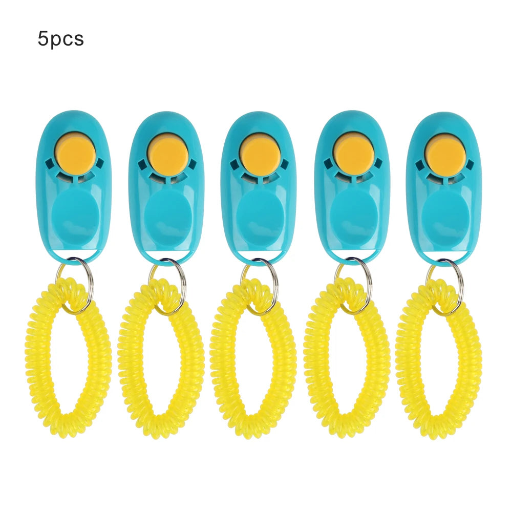 5pcs Dog Clicker Toys Pet Tranining Clicker Obedience Dog Cat Training Trainer