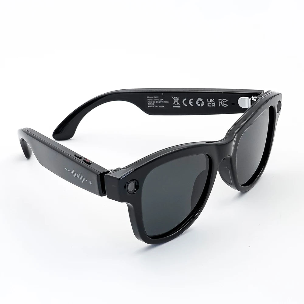 US Stock GS5 MAX AI Smart Glasses 8MP Camera GPT Translation Charging Case Wifi Transfer Music Palayer Smart Sunglasses 2026