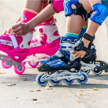 Customizable 4-Wheel Roller Skates for Kids Adjustable Inline Skate Shoes With Aluminum Alloy Frame and Wheels