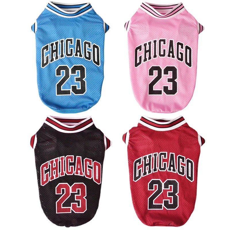 Pet Apparel Designer Dog Clothes Wholesale Tshirt Sports Suit Dog Basketball Jersey Dog Summer Clothes