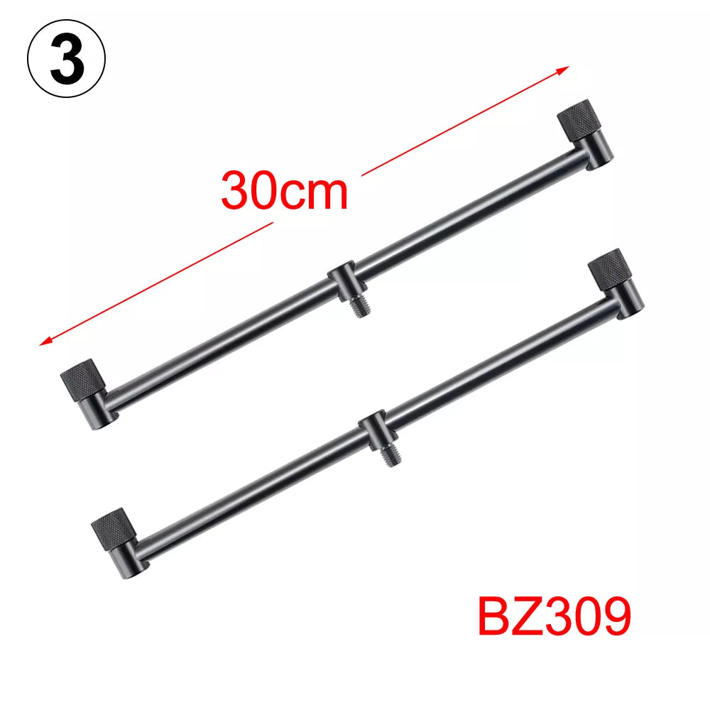 Carp Fishing Buzz Bars 20cm 30cm Fishing Rod Pod Holder Black Buzzer Bar for 2 Rods