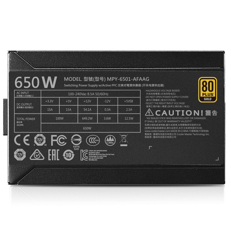 Cooler Master MWE GOLD 650W Full Module Electronic Game Computer Power Supply