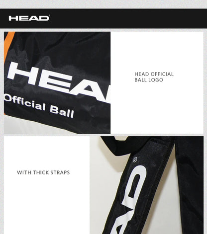 Head Tennis Bag Large Capacity for 70-100 PCS Balls Bucket Bag With Heat Insulation HEAD Tennis Balls Bag Tennis Padel Ball Pack