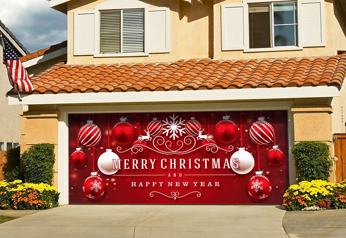 7 X 16ft Christmas Decorations Holiday Garage Door Banner Mural Wall Banner