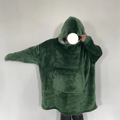 Sublimation Winter Pajamas Warm Hooded Blankets Wearable Blanket Oodie Oversized Hoodie Sherpa Custom Blanket Hoodie Oversized