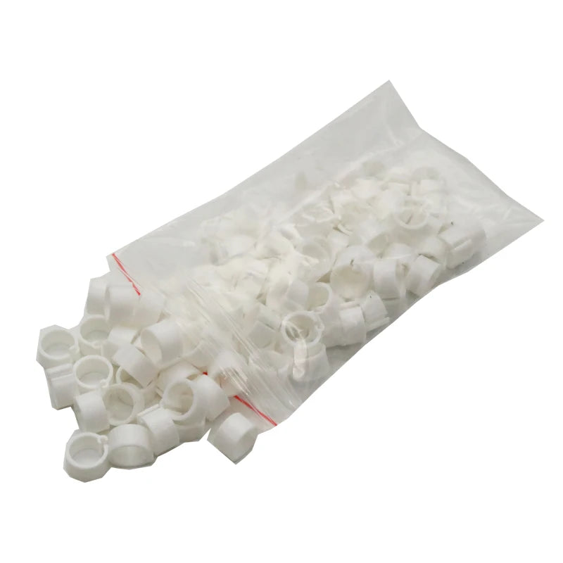 100 Pcs 8mm Inner Diameter 7mm Height Birds Foot Rings 10 Colors Without Text Parrot Pigeon Identification Ring Birds Carriers