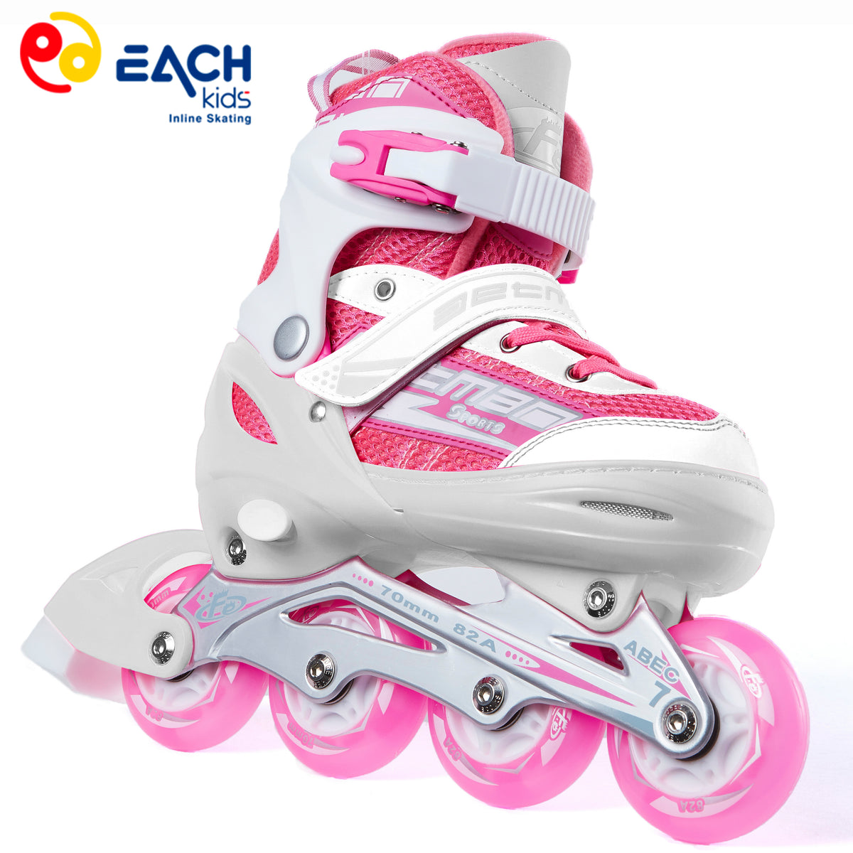 EACHkids Inline Roller Skates Shoes 4 PU Wheels Flashing Skates Wholesale for Kids Beginner