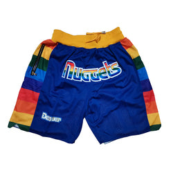 Embroidery Basketball Shorts Retro Sweat Vintage Bulls Magic Heat All Star Basketball Wear Shorts Zipper Pockets Just Men Don