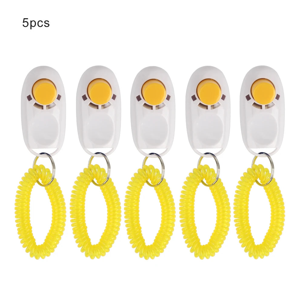 5pcs Dog Clicker Toys Pet Tranining Clicker Obedience Dog Cat Training Trainer