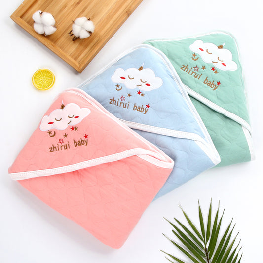 Factory Customized Organic Cotton Baby Blanket Comfortable Baby Sleeping Blanket Cartoon Baby Blankets Soft and Portable