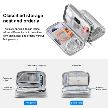 HAWEEL Electronic Organizer Double Layer Storage Bag for Cables Charger Power Bank Earbuds Electronics Accessories Travel Case