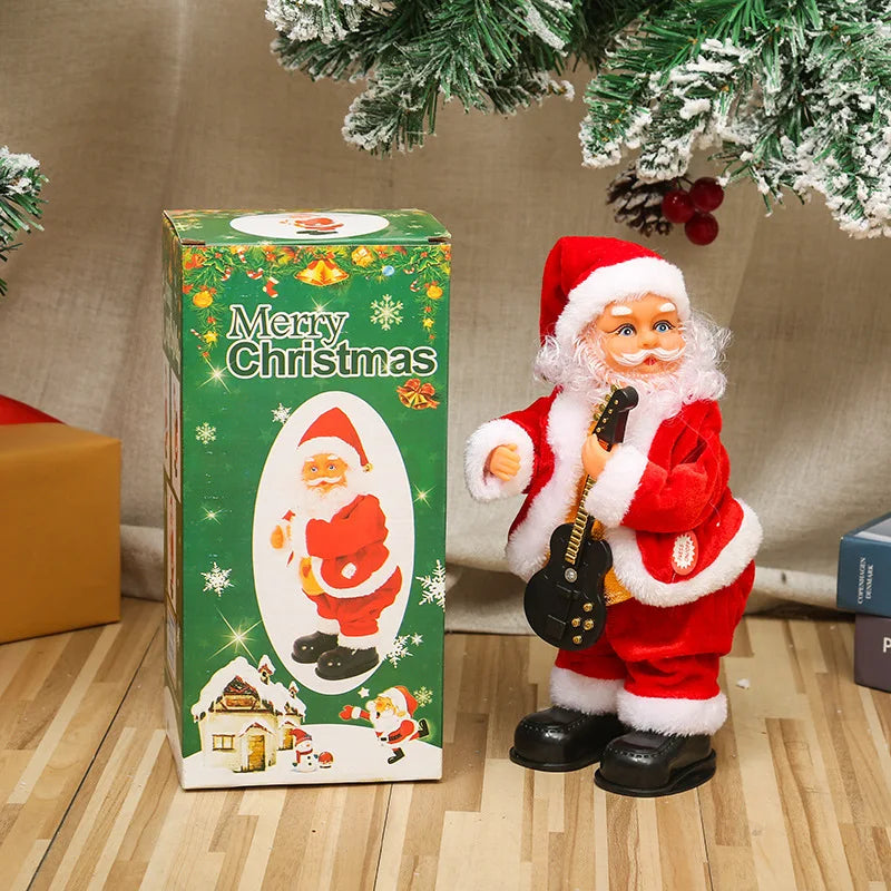 Dropshipping Santa Claus Musical Climbing Rope Ladder Electric Musical Toy Ornaments for Holiday Season MOQ 1 Piece