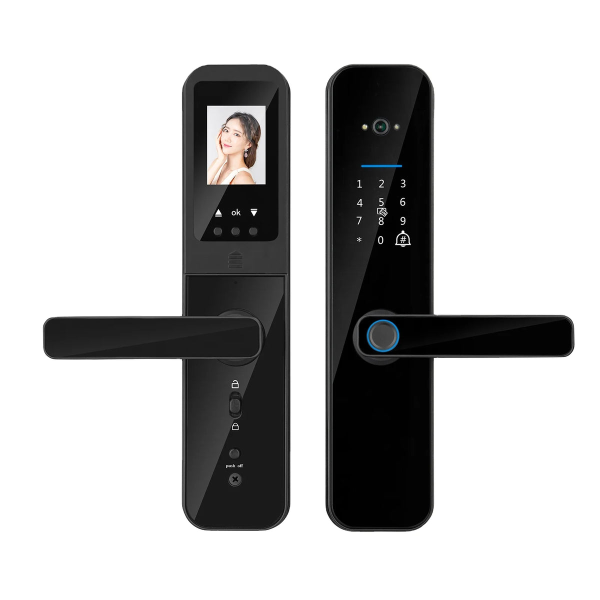 XSDTS Tuya Wifi Digital Smart Door Lock Biometric Fingerprint Unlock With Camera