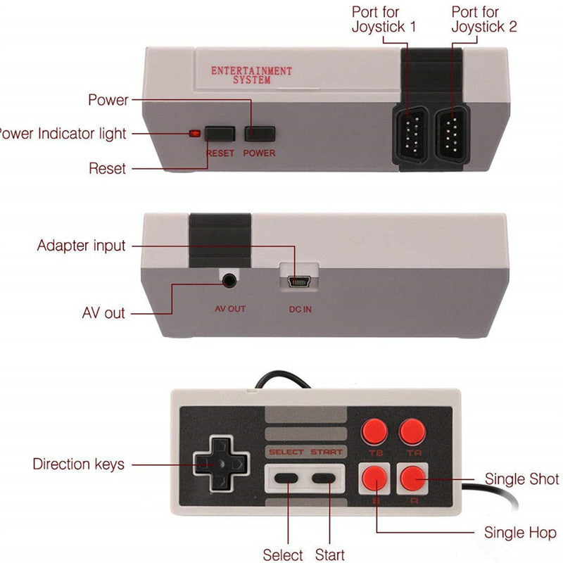 Mini Console Built-In 620 Game Retro Handheld Game Player Classic Nostalgic Games TV Video Console