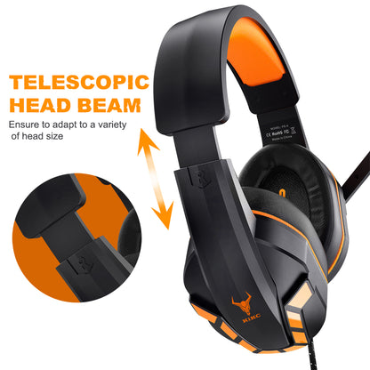 KIKC PS-4 3D Stereo Ps5 Wired Gaming Headset With Microphone Headphone Gamer Usb Custom