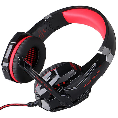 G2000 Gaming Headset Deep Bass Stereo Casque Wired Headphone Glowing Earphone With Microphone for PS5 PS4 XBOX PC Laptop