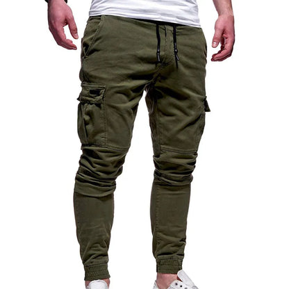 Men's Oversize Pants 2025 New Casual Solid Cargo Pants Men Trousers Drawstring Elastic Waist Joggers Men Sweatpants Streetwear