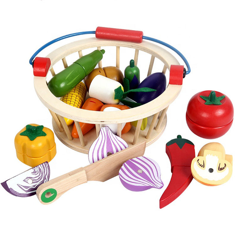 Baby Toys 2-4 Year Simulation Wooden Fruit Vegetable Food Cutting Pretend Play Preschool Kids Toys 2023 Educational Toy