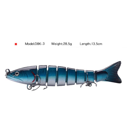 Fishing Bait Sinking Wobblers Fishing Tools 14cm28g17g Fishing LurefiShing Gaccessories  8 Segment Hard Lures for Fishing Lure