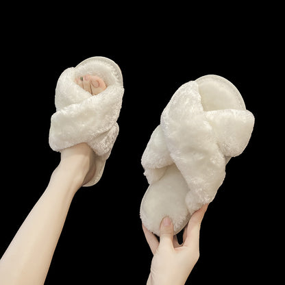 2021 New Winter Indoor Children Kids Ladies Home Soft Shoes Fashion Fur Slippers for Women