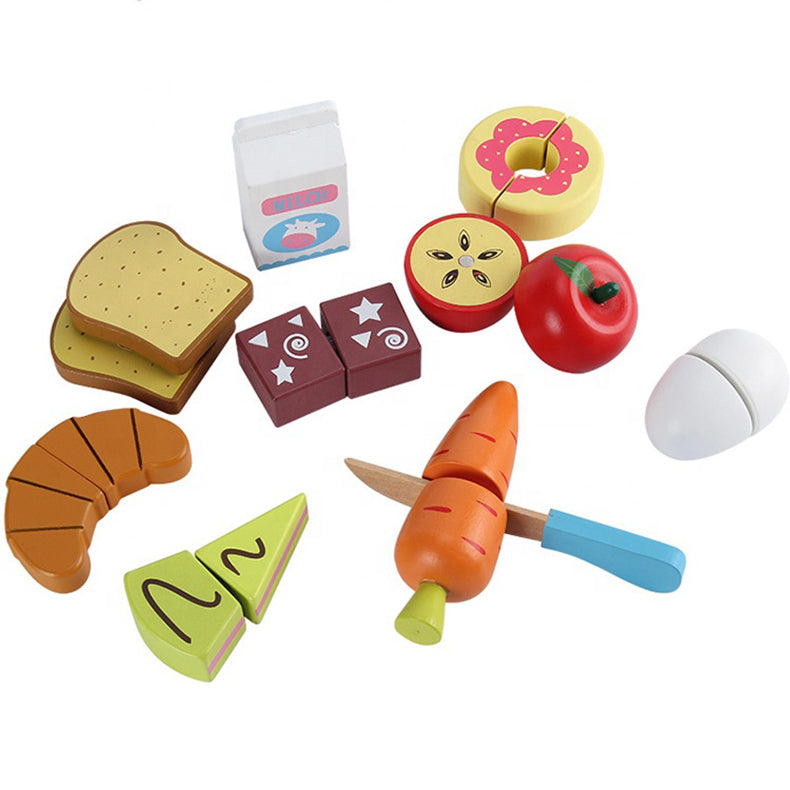 Baby Toys 2-4 Year Simulation Wooden Fruit Vegetable Food Cutting Pretend Play Preschool Kids Toys 2023 Educational Toy