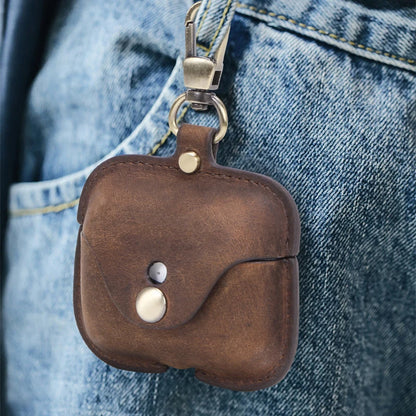 Retro Genuine Leather Cover for AirPods Pro Case Funda Airpod Pro чехол Bluetooth Wireless Headphones Charging Box Luxury