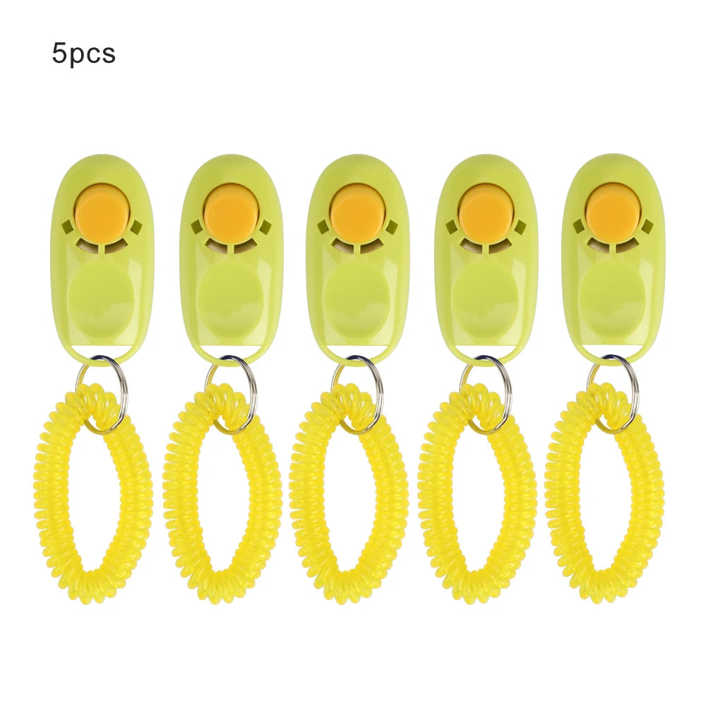 5pcs Dog Clicker Toys Pet Tranining Clicker Obedience Dog Cat Training Trainer
