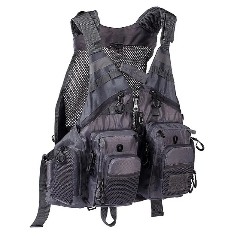 Bassdash Breathable Fishing Vest Outdoor Sports Fly Swimming Adjustable Vest Fishing Tackle