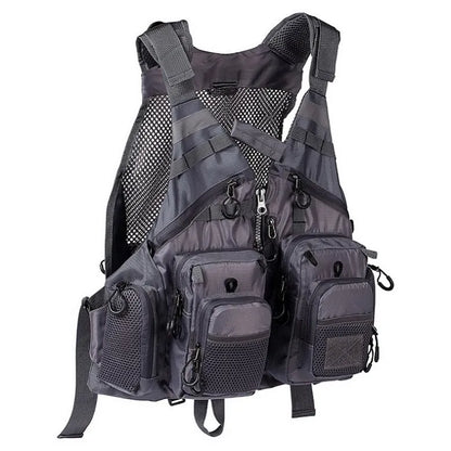 Bassdash Breathable Fishing Vest Outdoor Sports Fly Swimming Adjustable Vest Fishing Tackle