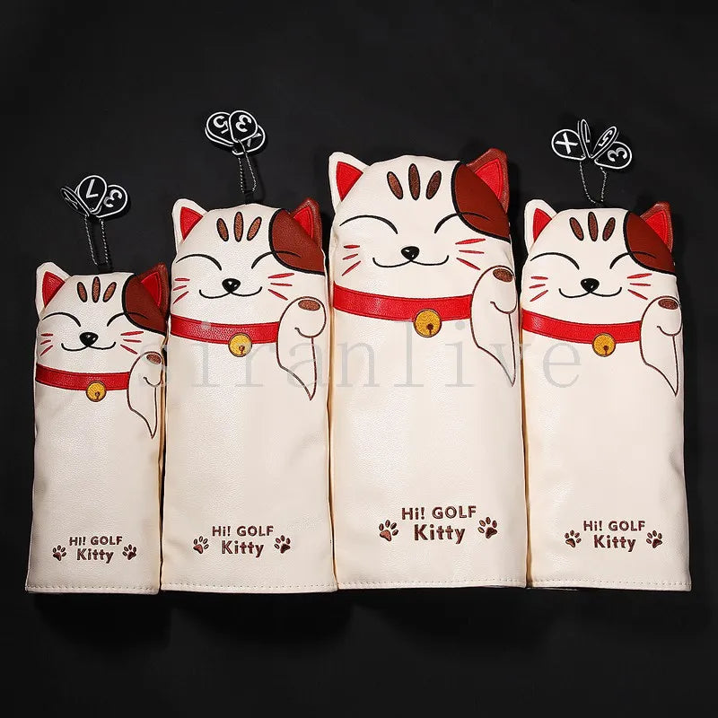 Money Cat PU Leather Golf Headcovers