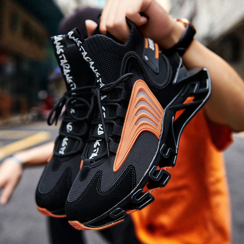 Men's Summer Ventilation Big Size High Help Basketball Shoes