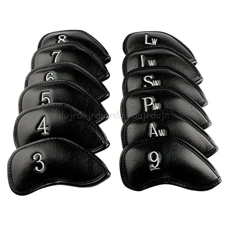 9/10/12Pcs Portable PU Golf Club Iron Head