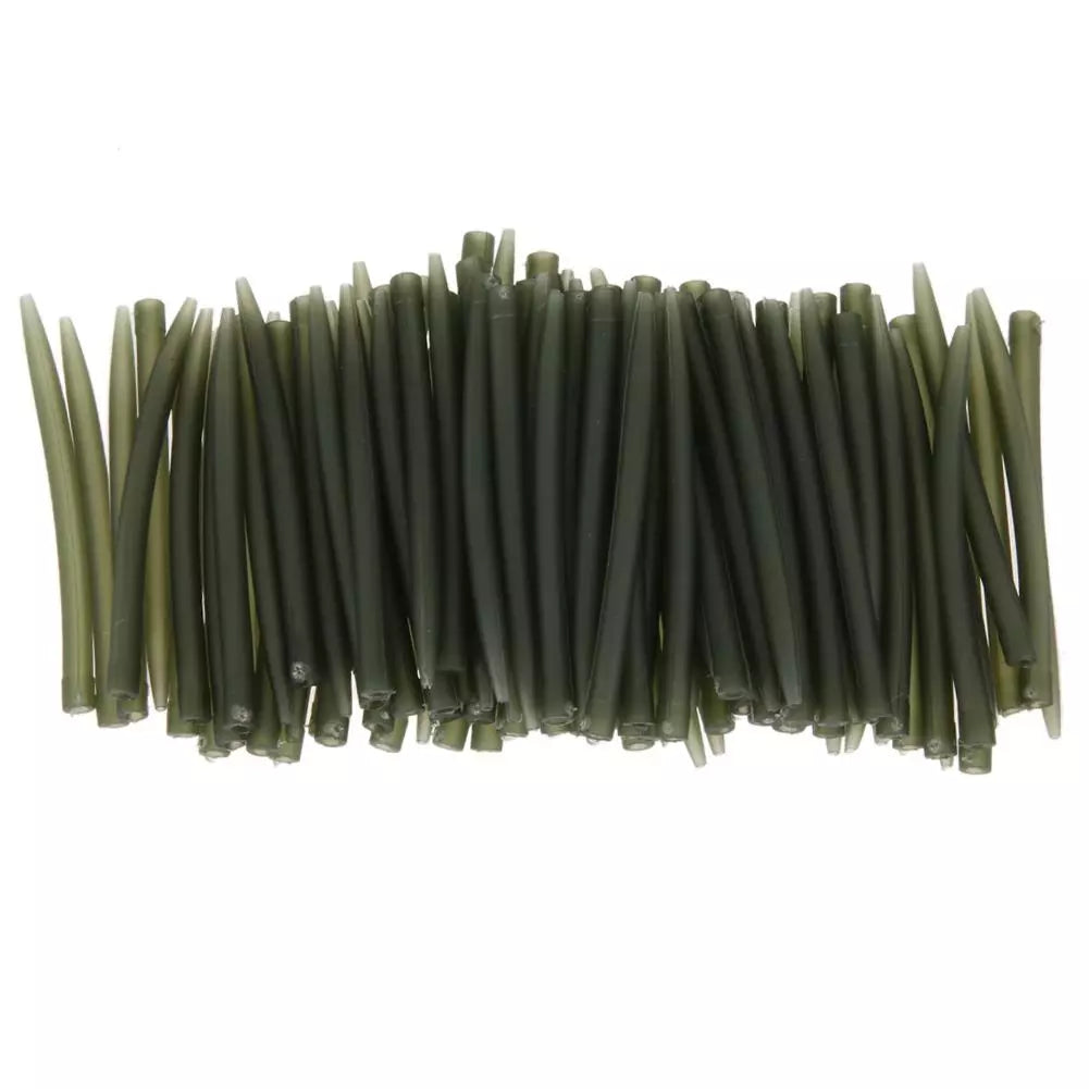 100PCS Terminal Carp Fishing Anti Tangle Sleeves Connect With Fishing Hook Rubber Tip Tube Positioner Terminal Fishing Tackles