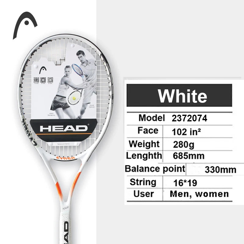 Original Head Tennis Racket Black Professional Tennis Racquet Carbon Tenis Padel With Bag Overgrip Dampener Raquete De Tenis 414