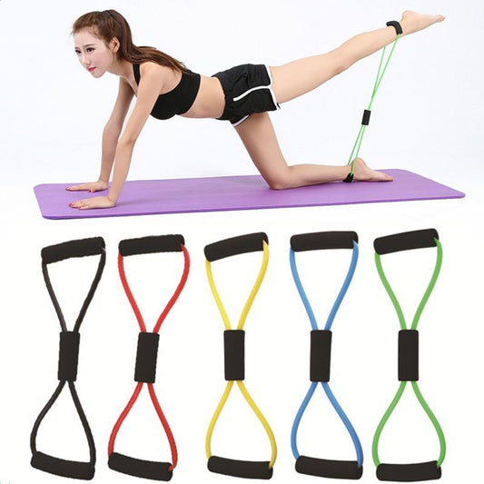 Yoga Resistance Bands Elastic Band Sports Exercise  8-Shaped Chest Expander for Body Building Home Gym Fitness Equipment